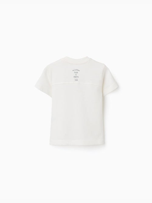 Camiseta de algodón con estampado de azulejos - Kiabi Camiseta de algodón con estampado de azulejos - Kiabi
