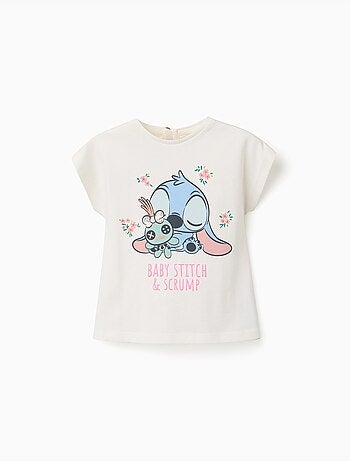Camiseta de algodón con estampado de Baby Stitch