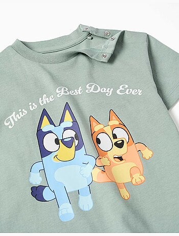Camiseta de algodón con estampado de Bluey y Bingo