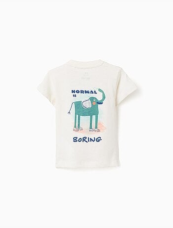 Camiseta de algodón con estampado de elefante