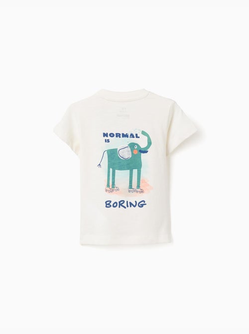 Camiseta de algodón con estampado de elefante - Kiabi