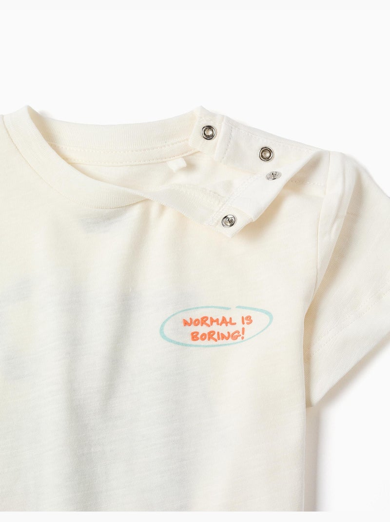 Camiseta de algodón con estampado de elefante Beige claro - Kiabi