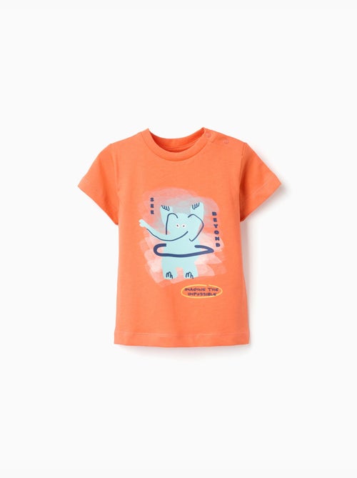Camiseta de algodón con estampado de elefante - Kiabi