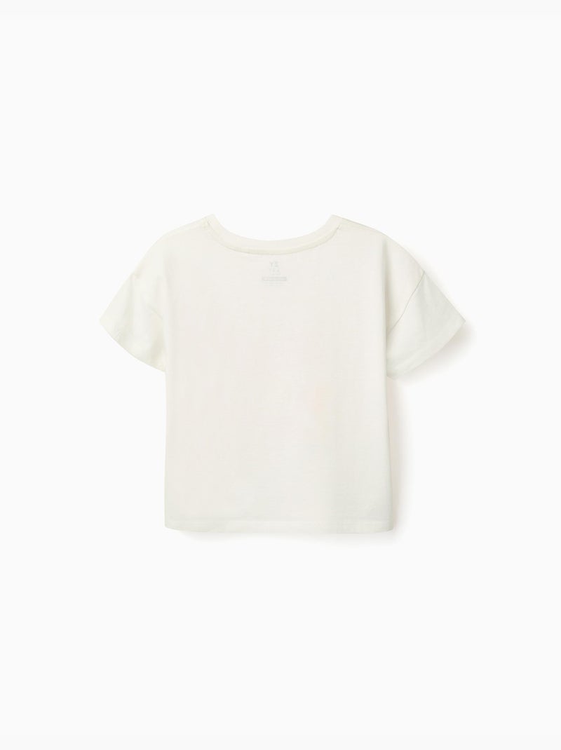 Camiseta de algodón con estampado de estrella de mar Blanco - Kiabi