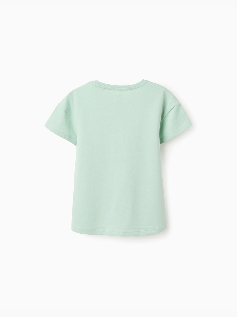 Camiseta de algodón con estampado de estrella de mar Verde claro - Kiabi