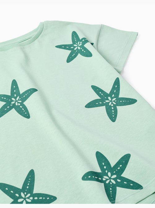 Camiseta de algodón con estampado de estrella de mar - Kiabi