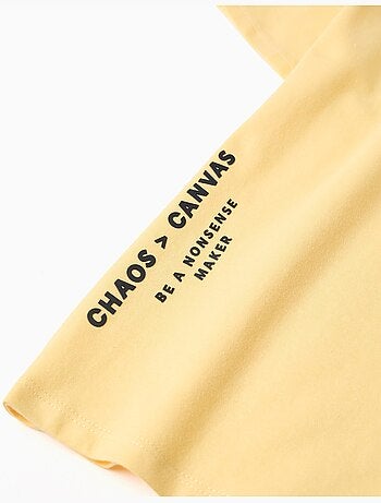 Camiseta de algodón con estampado de formas