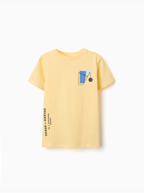 Camiseta de algodón con estampado de formas - Kiabi