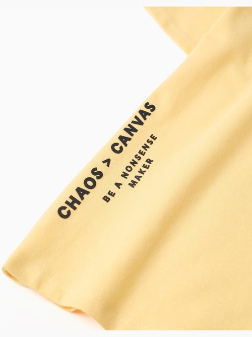 Camiseta de algodón con estampado de formas - Kiabi