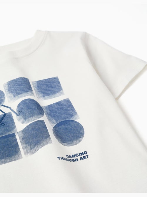 Camiseta de algodón con estampado de formas - Kiabi