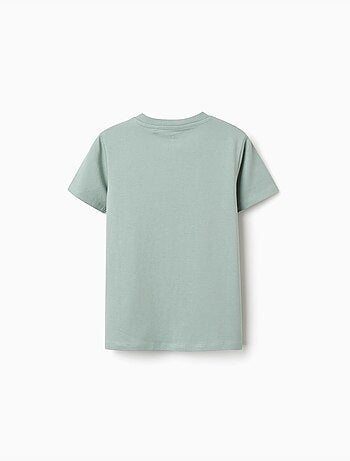 Camiseta de algodón con estampado de formas