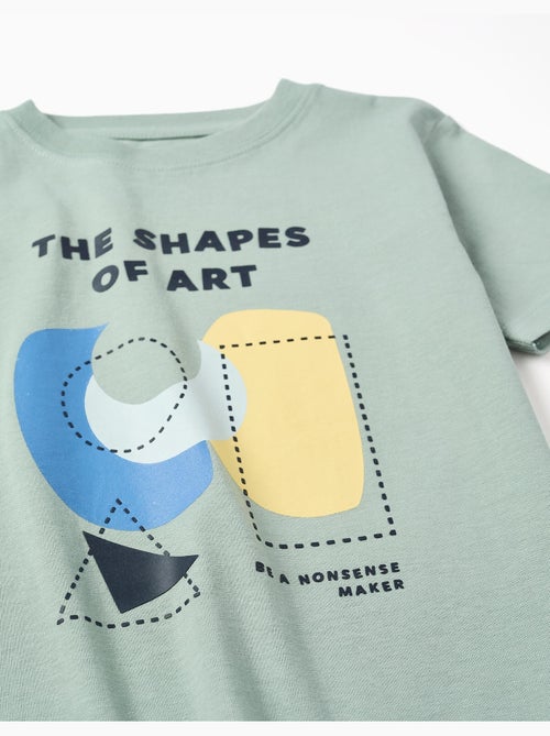 Camiseta de algodón con estampado de formas - Kiabi Camiseta de algodón con estampado de formas - Kiabi