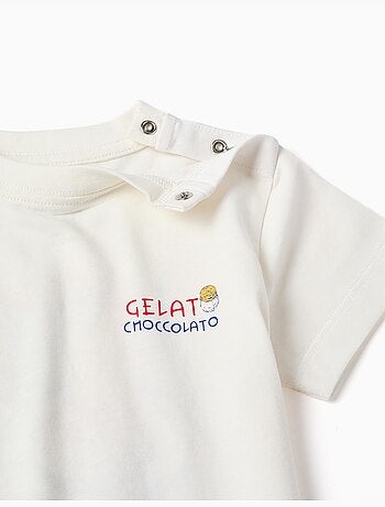 Camiseta de algodón con estampado de gelato you&me