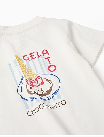 Camiseta de algodón con estampado de gelato you&me