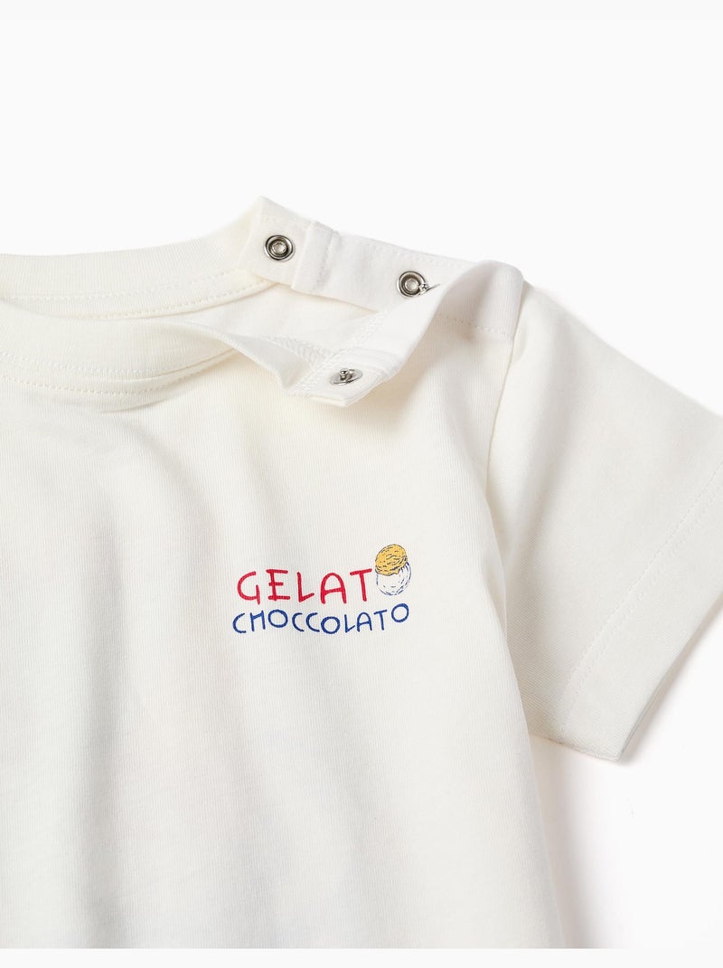 Camiseta de algodón con estampado de Gelato You&Me Blanco - Kiabi