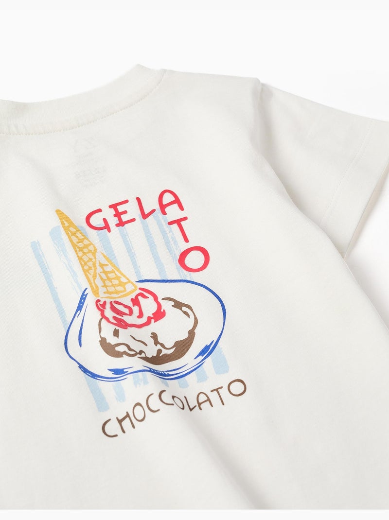 Camiseta de algodón con estampado de Gelato You&Me Blanco - Kiabi
