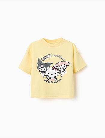 Camiseta de algodón con estampado de Kuromi & Friends