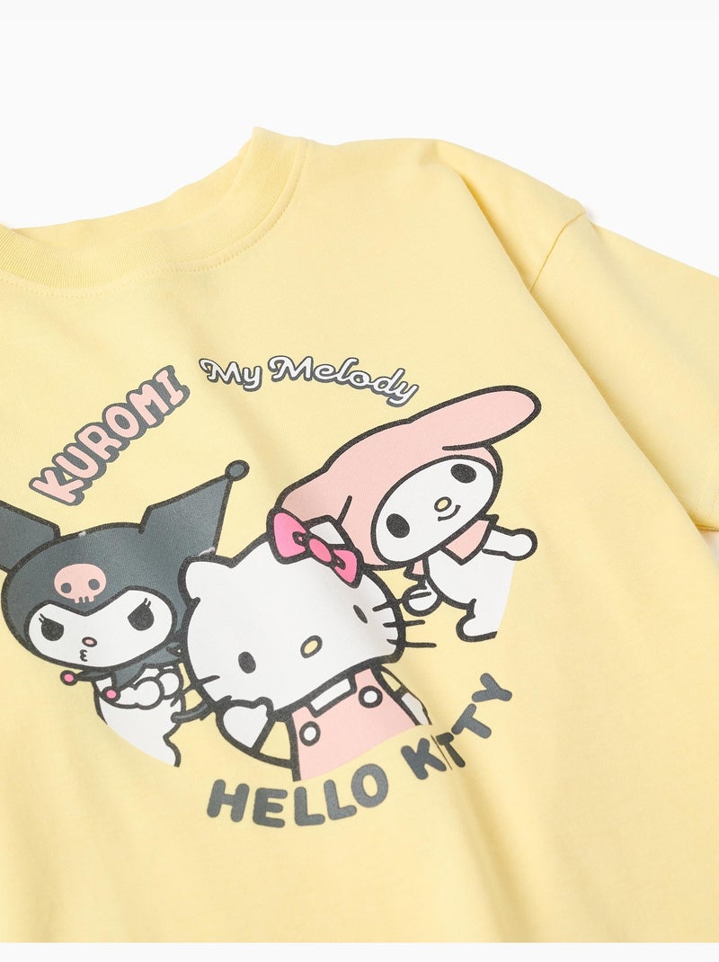 Camiseta de algodón con estampado de Kuromi & Friends Amarillo claro - Kiabi