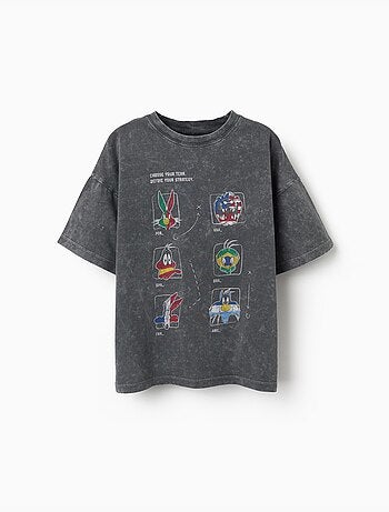 Camiseta de algodón con estampado de Looney Tunes