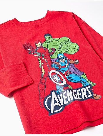 Camiseta de algodón con estampado de los vengadores