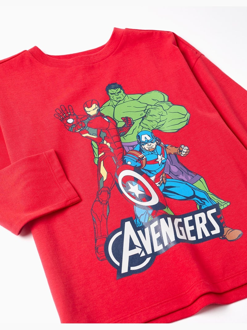 Camiseta de algodón con estampado de los vengadores Rojo - Kiabi