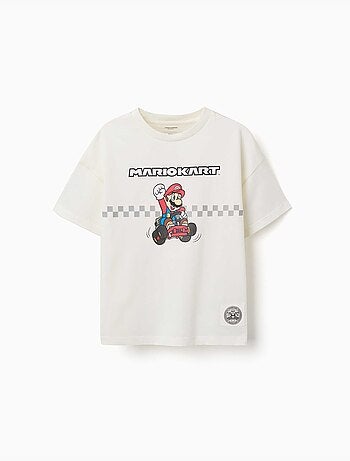 Camiseta de algodón con estampado de Mario Kart