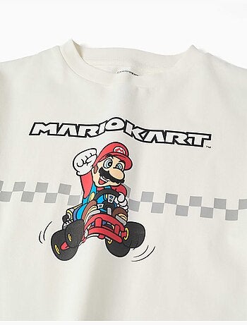 Camiseta de algodón con estampado de Mario Kart