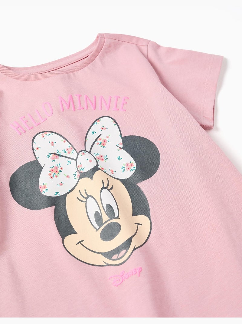 Camiseta de algodón con estampado de Minnie Rosa claro - Kiabi