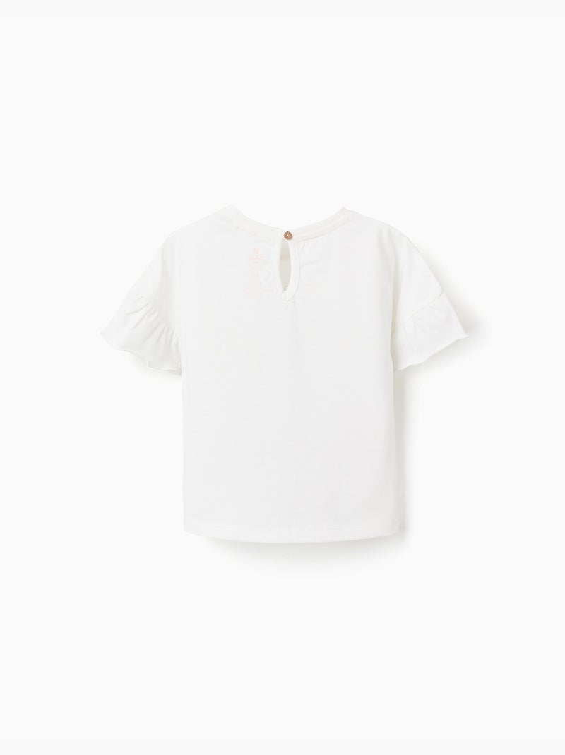 Camiseta de algodón con estampado de Minnie y Daisy Blanco - Kiabi