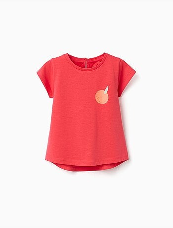Camiseta de algodón con motivo de cereza