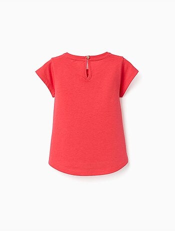 Camiseta de algodón con motivo de cereza
