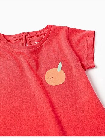 Camiseta de algodón con motivo de cereza