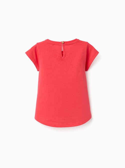 Camiseta de algodón con estampado de naranja - Kiabi