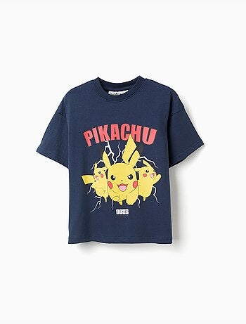 Camiseta de algodón con estampado de Pikachu en la parte delantera