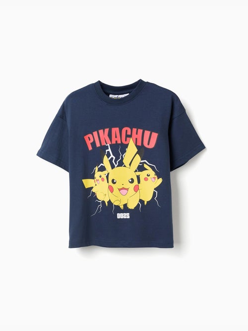 Camiseta de algodón con estampado de Pikachu en la parte delantera - Kiabi