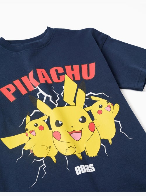 Camiseta de algodón con estampado de Pikachu en la parte delantera - Kiabi