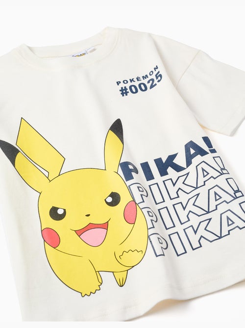 Camiseta de algodón con estampado de Pikachu en la parte delantera - Kiabi