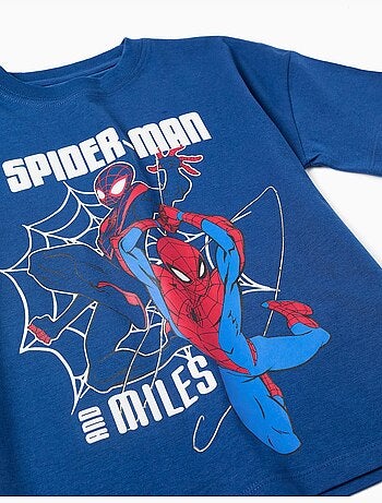 Camiseta de algodón con estampado de Spider-Man