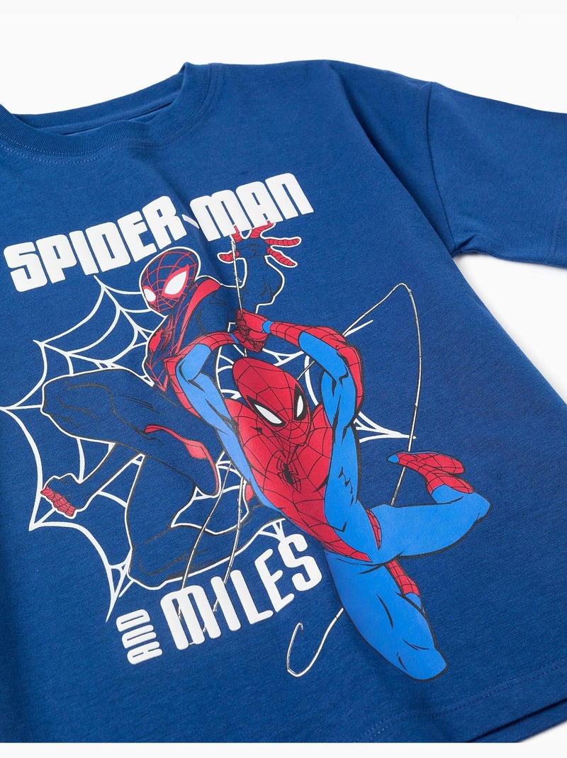 Camiseta de algodón con estampado de Spider-Man Azul oscuro - Kiabi