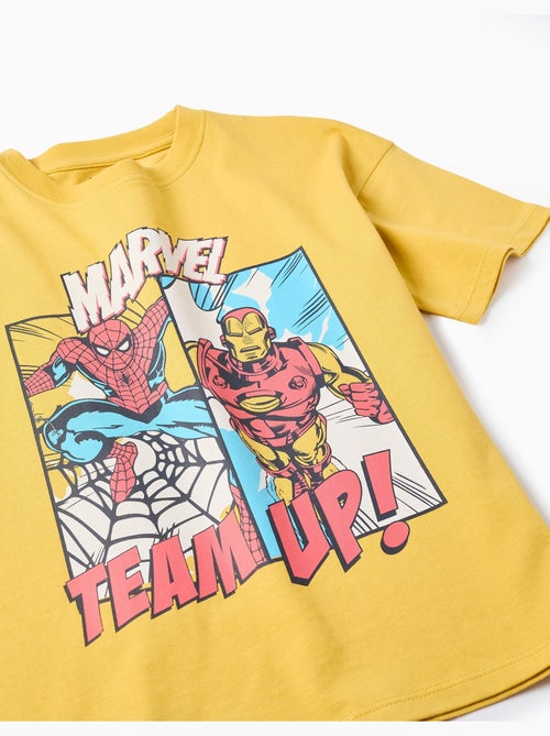 Camiseta de algodón con estampado de Spider-Man y Iron-man - Kiabi