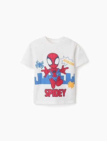 Camiseta de algodón con estampado de Spidey
