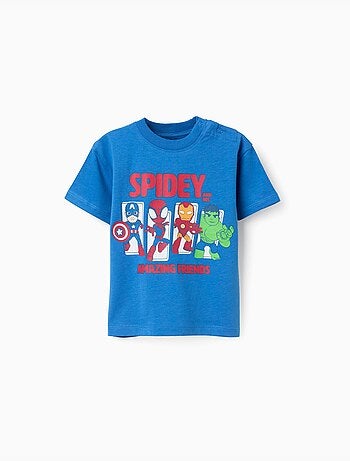 Camiseta de algodón con estampado de Spidey & Friends