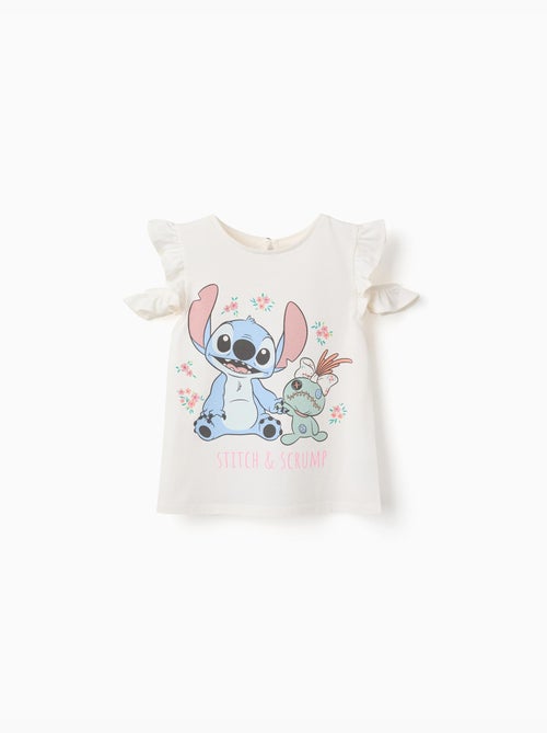 Camiseta de algodón con estampado de Stitch y Scrump - Kiabi Camiseta de algodón con estampado de Stitch y Scrump - Kiabi