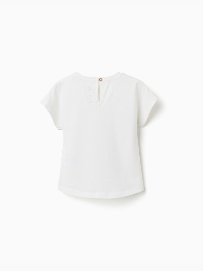 Camiseta de algodón con estampado de Stitch y Scrump Blanco - Kiabi