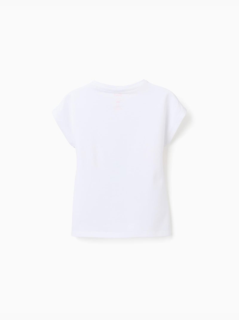 Camiseta de algodón con estampado de Stitch y Scrump Blanco - Kiabi