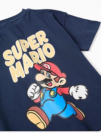 Camiseta de algodón con estampado de Super Mario