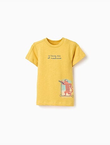 Camiseta de algodón con estampado de tigre