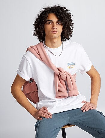Camiseta de algodón con estampado delantero - Kiabi