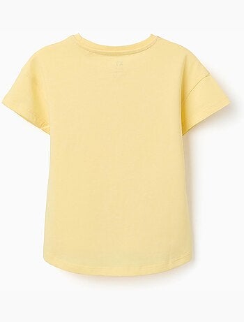 Camiseta de algodón con estampado en relieve