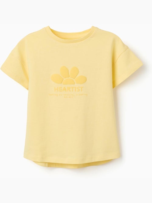 Camiseta de algodón con estampado en relieve - Kiabi